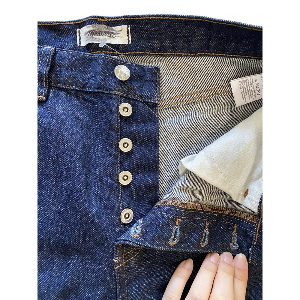 Madewell NWT The Longline Straight Jean Rinse Wash Rigid Size W 28 - Picture 11 of 15